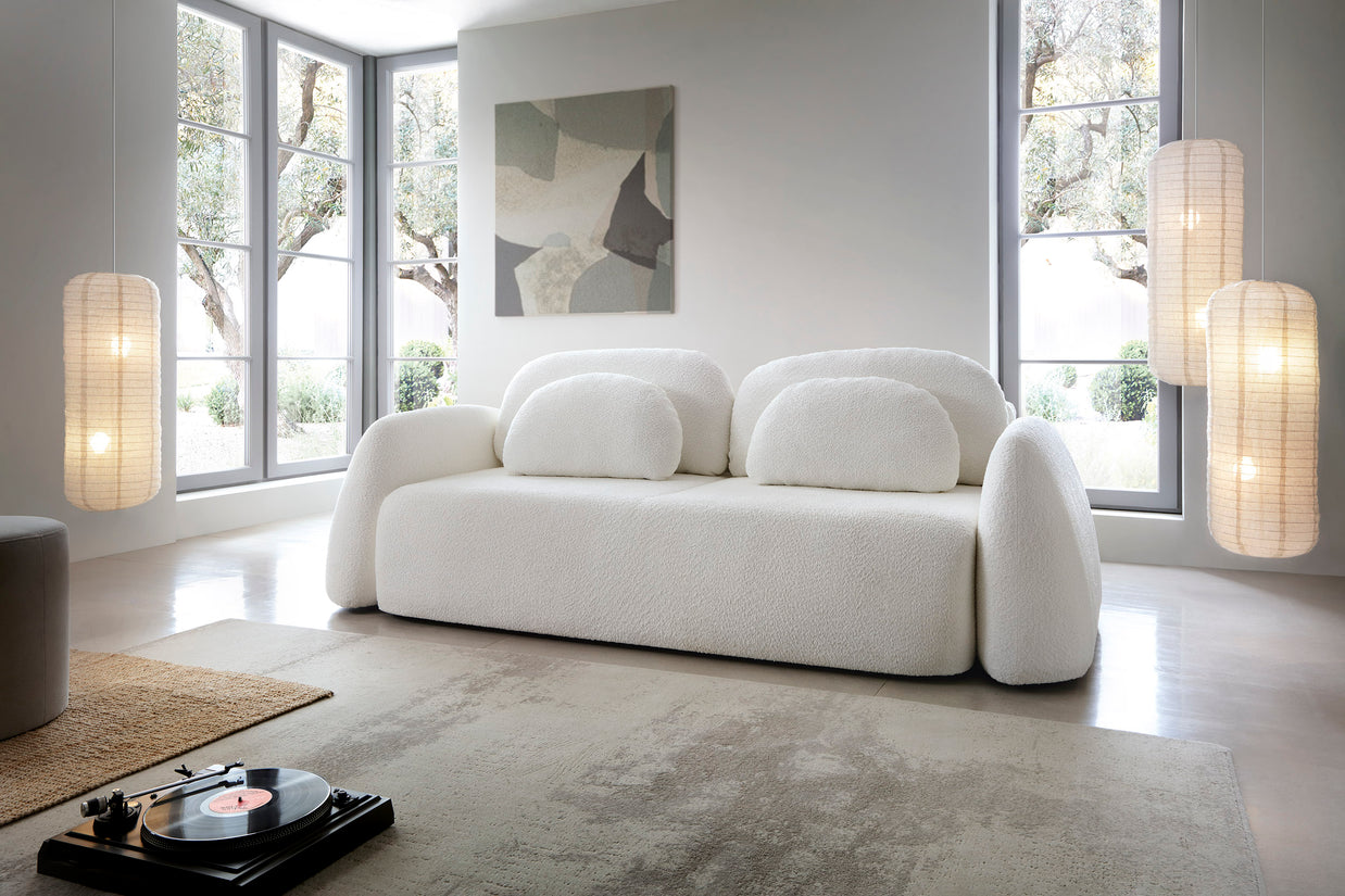 Canapea Extensibilă Luna, 245 cm, Funcție Pat 200 x 145 cm, Ladă de Depozitare, Design Modern Premium