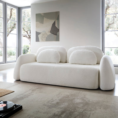 Canapea Extensibilă Luna, 245 cm, Funcție Pat 200 x 145 cm, Ladă de Depozitare, Design Modern Premium