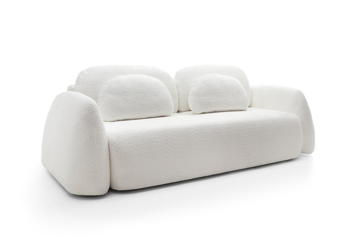Canapea Extensibilă Luna, 245 cm, Funcție Pat 200 x 145 cm, Ladă de Depozitare, Design Modern Premium