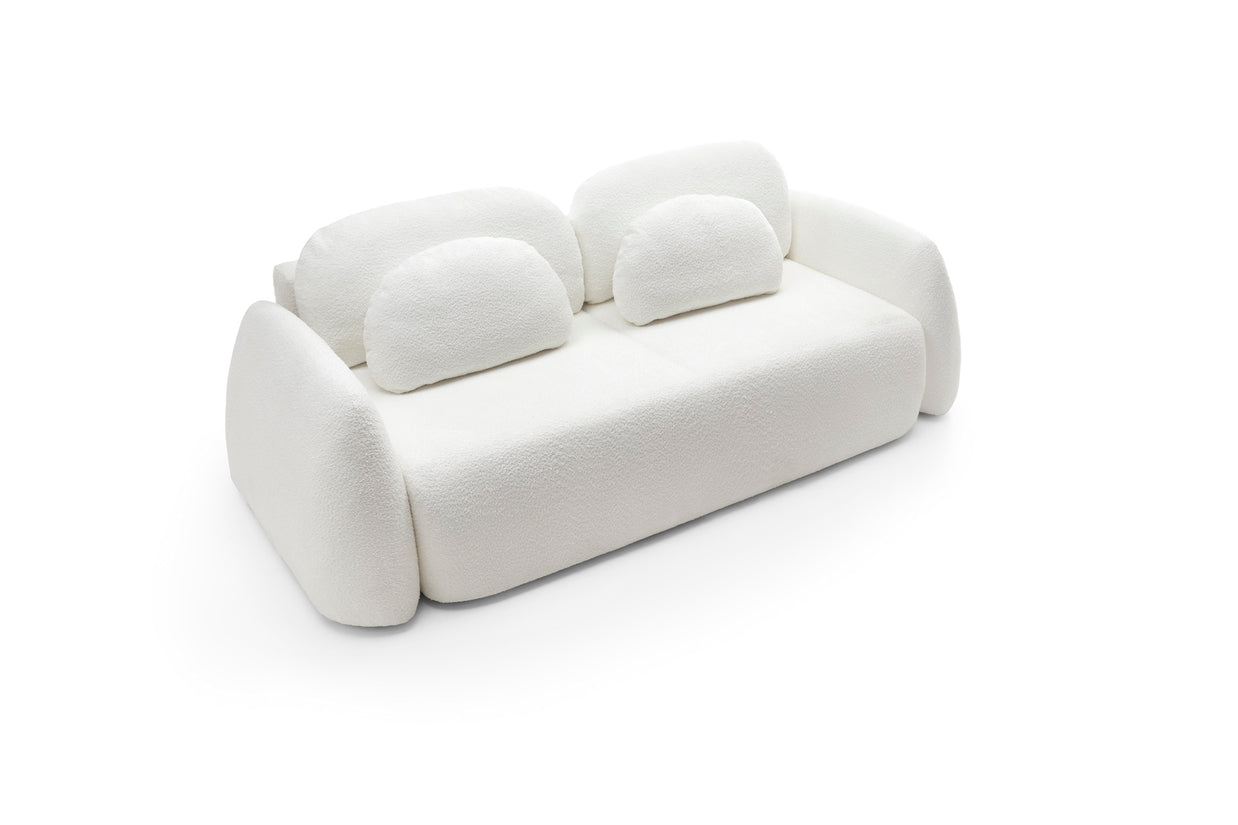Canapea Extensibilă Luna, 245 cm, Funcție Pat 200 x 145 cm, Ladă de Depozitare, Design Modern Premium