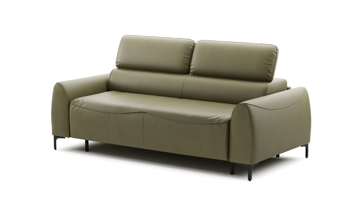 Canapea Extensibilă Modena, 208 cm, Pat 200 x 140 cm, Sistem Italian, Tetiere Reglabile, Design Modern Premium