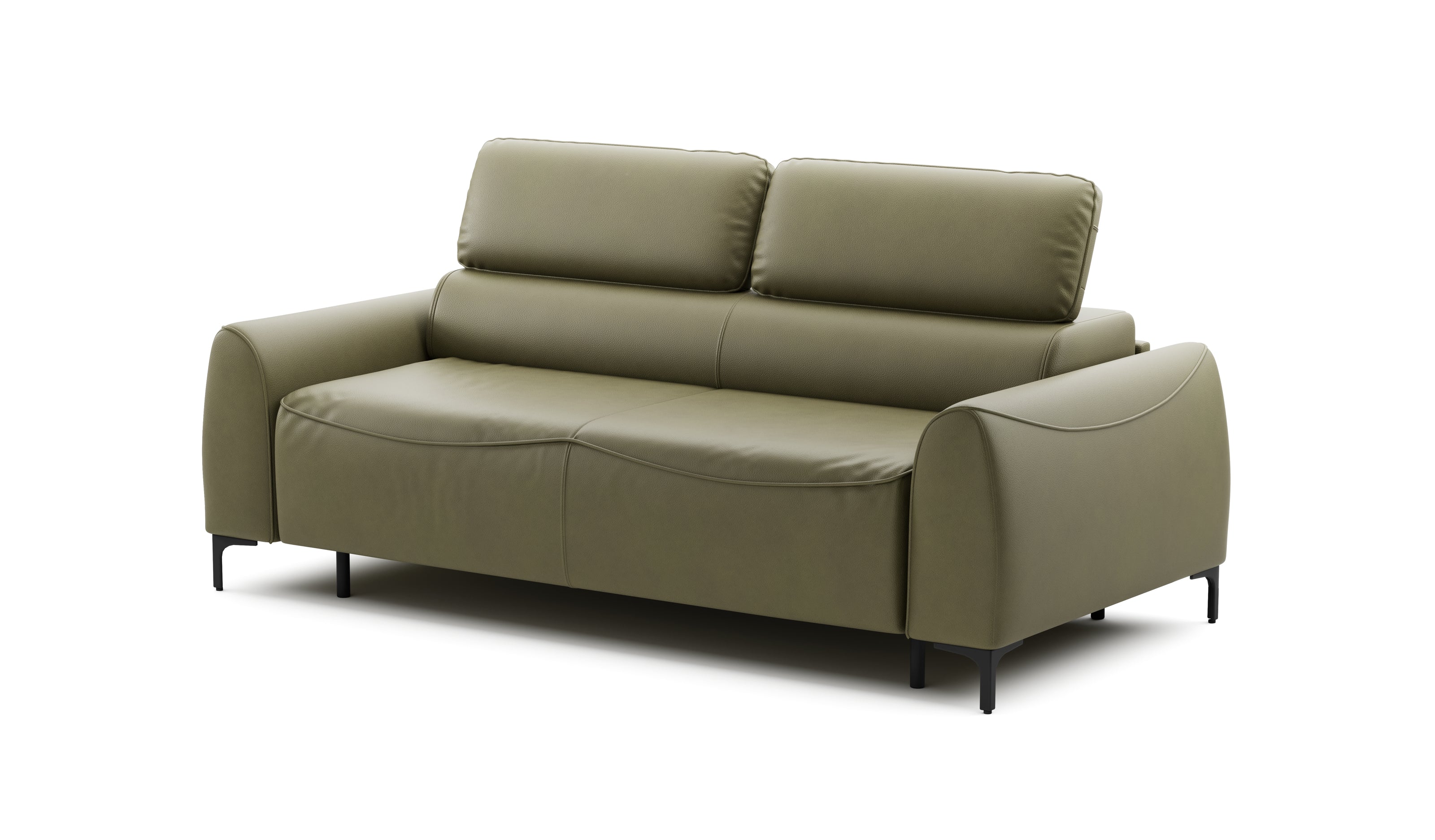 Canapea Extensibilă Modena, 208 cm, Pat 200 x 140 cm, Sistem Italian, Tetiere Reglabile, Design Modern Premium