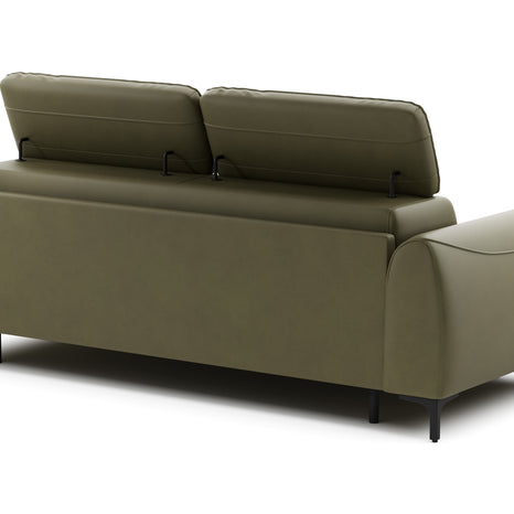 Canapea Extensibilă Modena, 208 cm, Pat 200 x 140 cm, Sistem Italian, Tetiere Reglabile, Design Modern Premium