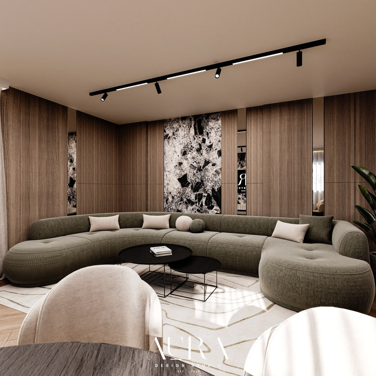 Canapea Modulară Bella, 452 x 278 x 174 cm, Spumă HR Premium, Design Modern Luxury, Confort Superior