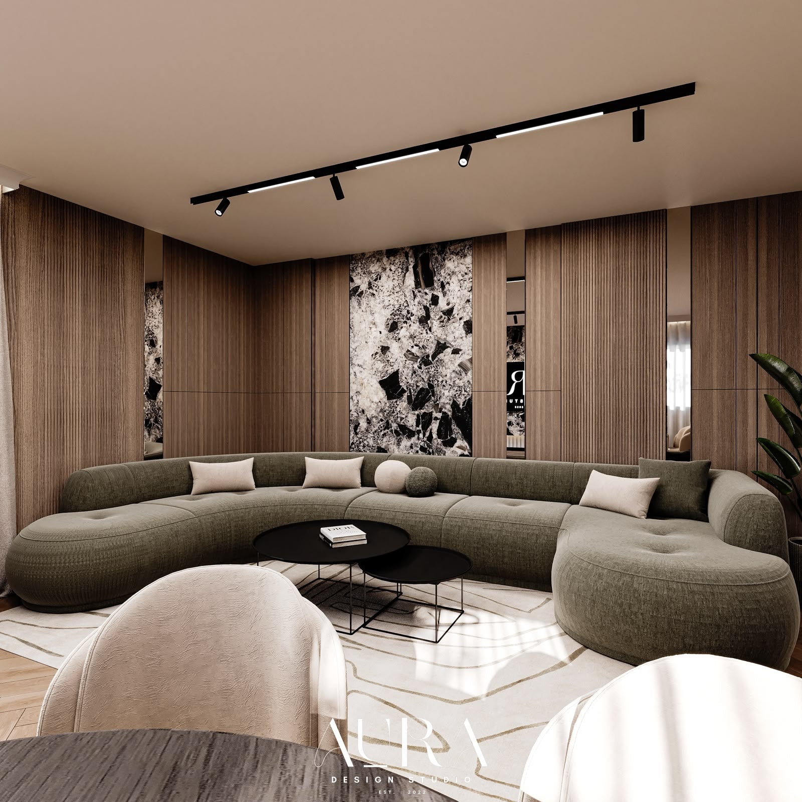 Canapea Modulară Bella, 452 x 278 x 174 cm, Spumă HR Premium, Design Modern Luxury, Confort Superior