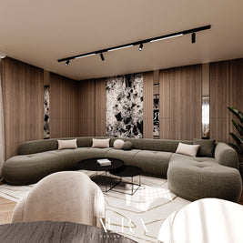 Canapea Modulară Bella, 452 x 278 x 174 cm, Spumă HR Premium, Design Modern Luxury, Confort Superior