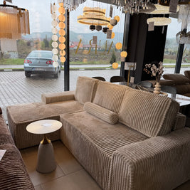 Colțar Extensibil Riva, 255 cm, Pat 200 x 160 cm, Șezlong 170 cm, Design Modern Premium