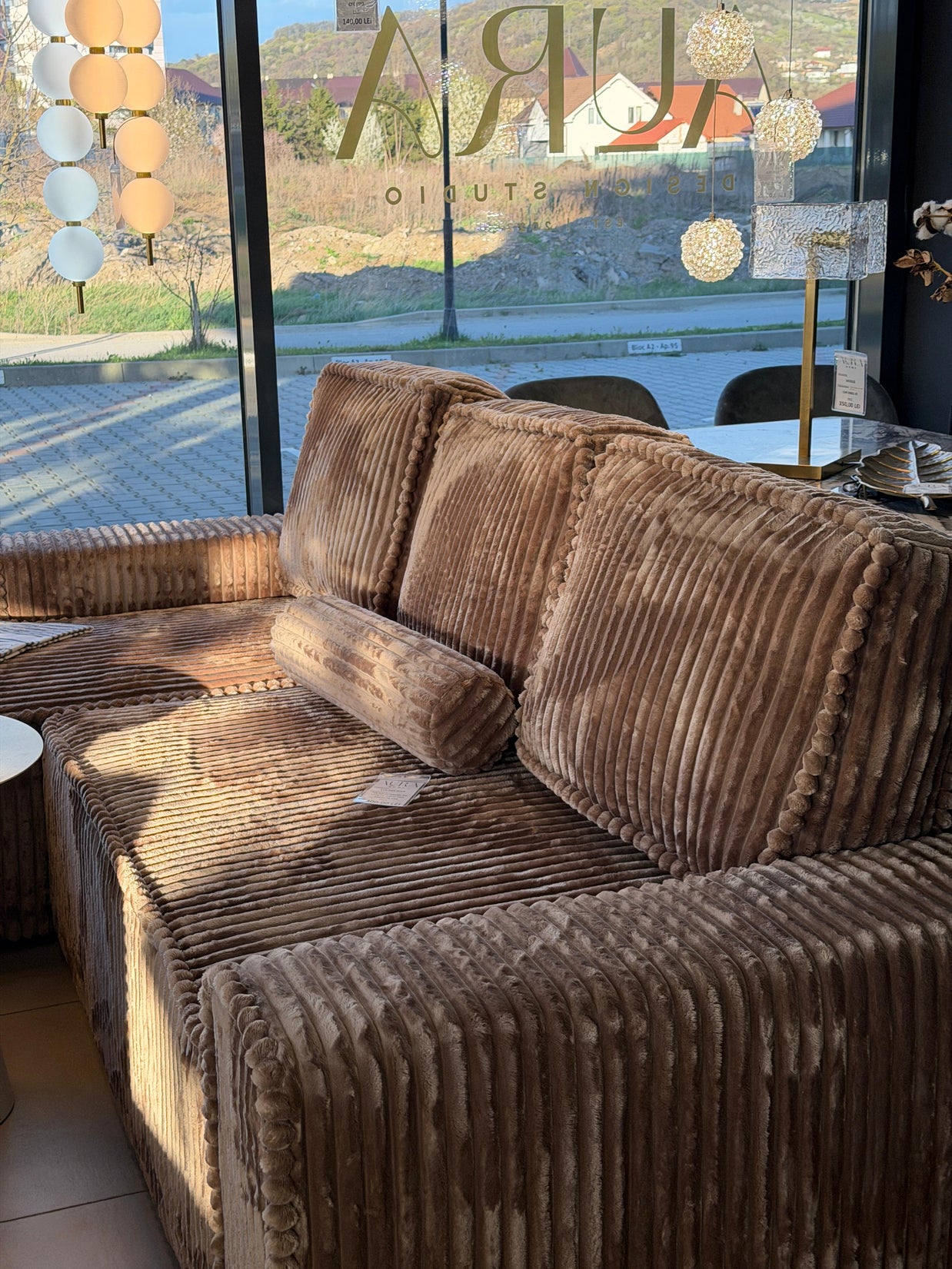 Colțar Extensibil Riva, 255 cm, Pat 200 x 160 cm, Șezlong 170 cm, Design Modern Premium