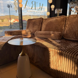 Colțar Extensibil Riva, 255 cm, Pat 200 x 160 cm, Șezlong 170 cm, Design Modern Premium