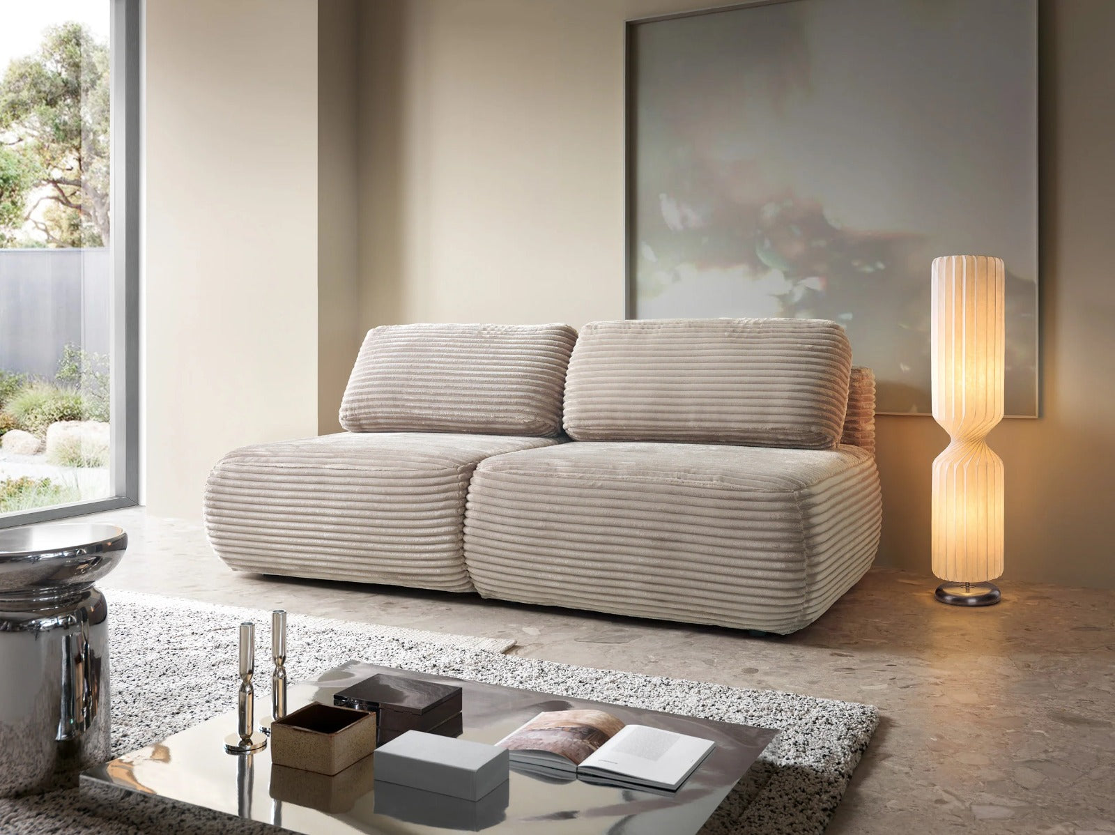 Canapea Extensibilă Vibe, 220 cm, Pat 200 x 160 cm, 2 Lăzi de Depozitare, Design Modular Premium