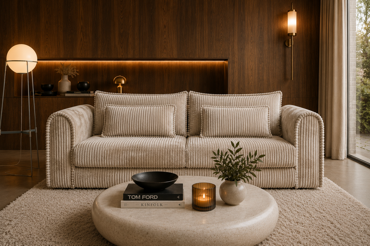 Canapea Extensibilă Bellagio, 260 cm, Funcție Pat 200 x 160 cm, Ladă de Depozitare, Design Modern Premium