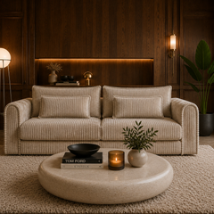 Canapea Extensibilă Bellagio, 260 cm, Funcție Pat 200 x 160 cm, Ladă de Depozitare, Design Modern Premium