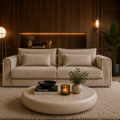Canapea Extensibilă Bellagio, 260 cm, Funcție Pat 200 x 160 cm, Ladă de Depozitare, Design Modern Premium