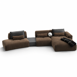 Canapea Modulară Confort Maro, 436 cm, Spumă HR Premium, Design Minimalist, Configurare Modulară, Stil Contemporan cu Măsuță Integrată
