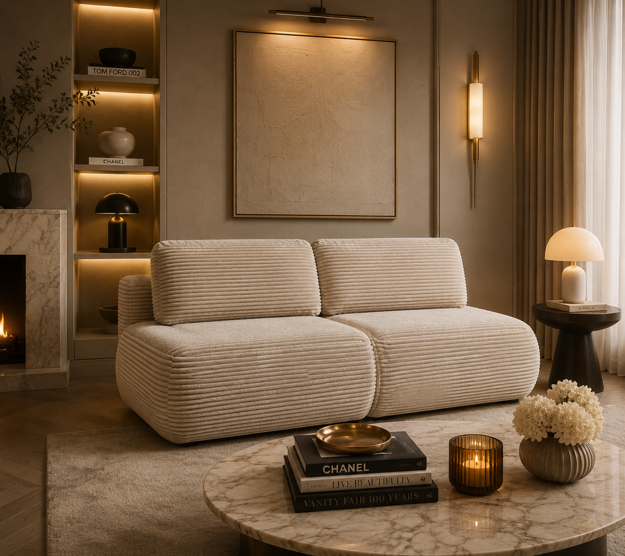 Canapea Extensibilă Vibe, 220 cm, Pat 200 x 160 cm, 2 Lăzi de Depozitare, Design Modular Premium