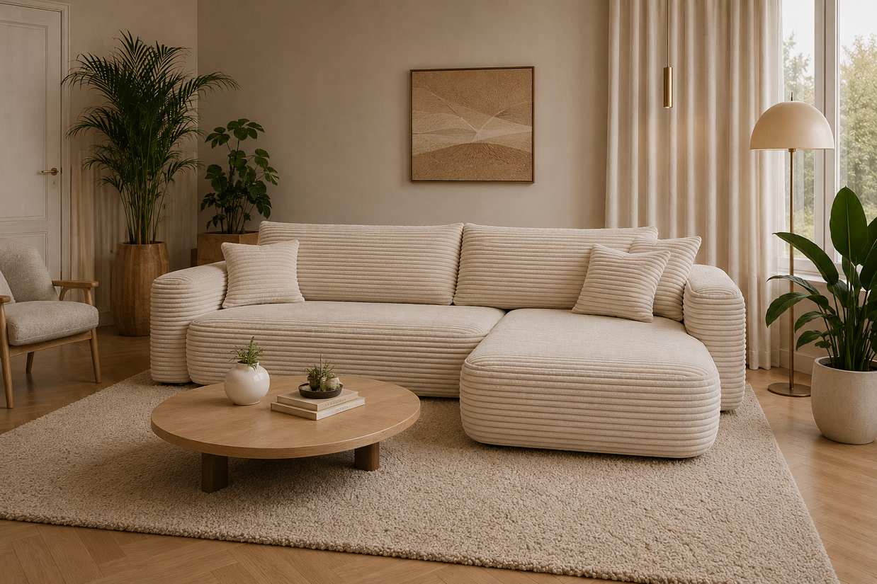 Colțar Extensibil Milo, 273 x 158 cm, Funcție Pat, Design Modern Premium, Confort Superior