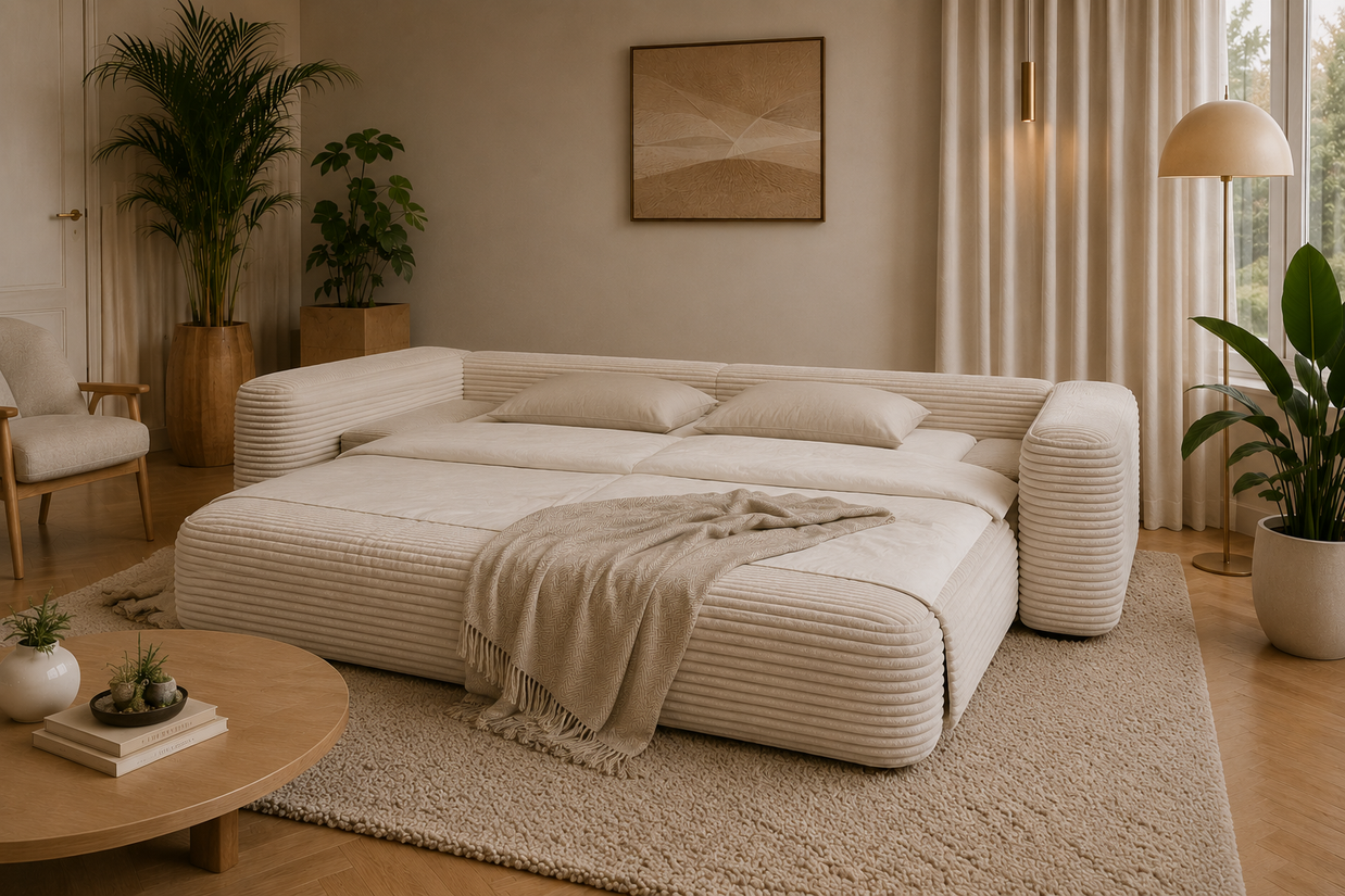 Colțar Extensibil Milo, 273 x 158 cm, Funcție Pat, Design Modern Premium, Confort Superior