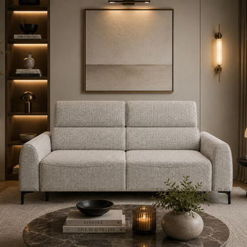 Canapea Extensibilă Modena, 208 cm, Pat 200 x 140 cm, Sistem Italian, Tetiere Reglabile, Design Modern Premium