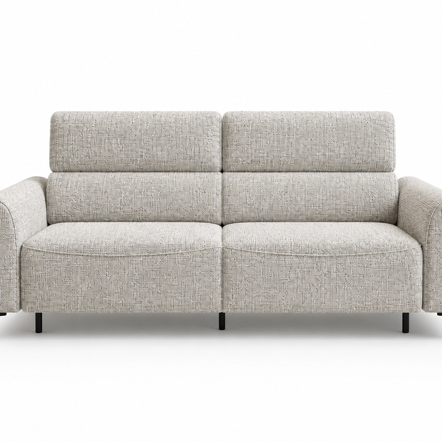 Canapea Extensibilă Modena, 208 cm, Pat 200 x 140 cm, Sistem Italian, Tetiere Reglabile, Design Modern Premium