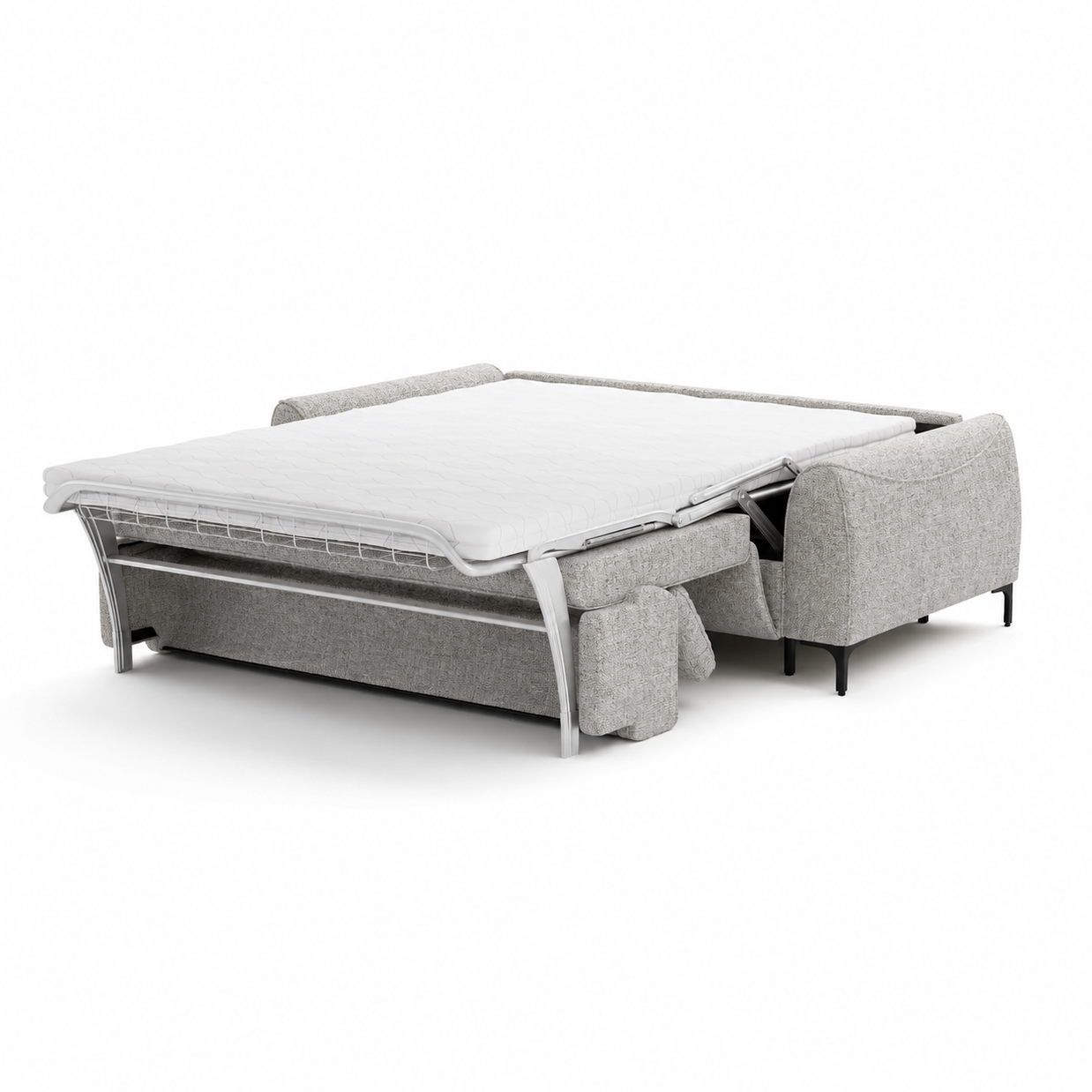 Canapea Extensibilă Modena, 208 cm, Pat 200 x 140 cm, Sistem Italian, Tetiere Reglabile, Design Modern Premium