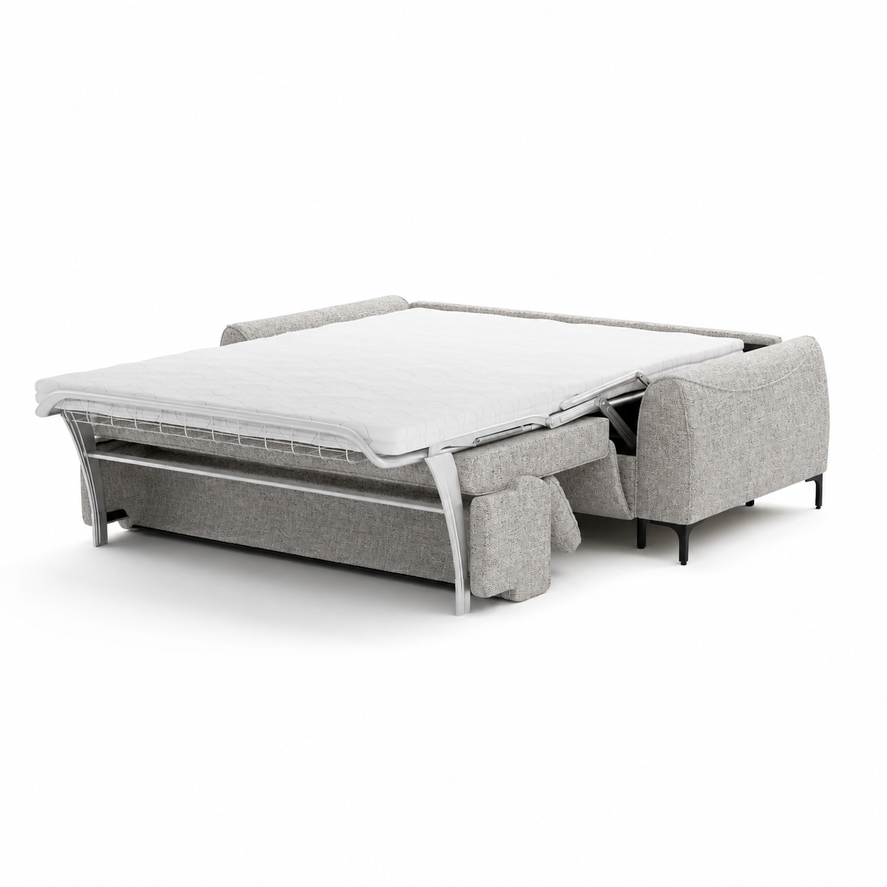 Canapea Extensibilă Modena, 208 cm, Pat 200 x 140 cm, Sistem Italian, Tetiere Reglabile, Design Modern Premium