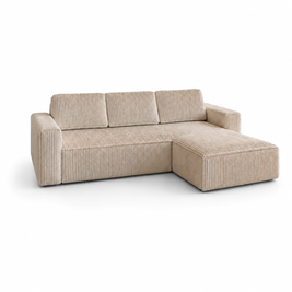 Colțar Extensibil Riva, 255 cm, Pat 200 x 160 cm, Șezlong 170 cm, Design Modern Premium